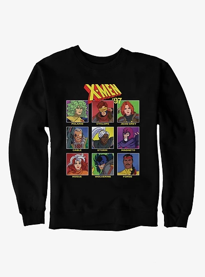 Marvel X-Men 97 Choose Your Character Icon Boxes Sweatshirt