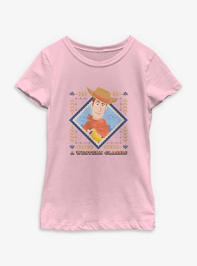 Disney Pixar Toy Story 5 Woody Western Classic Youth Girls T-Shirt