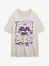 Disney Pixar Toy Story 5 Buzz Lightyear Pose Womens Oversized T-Shirt