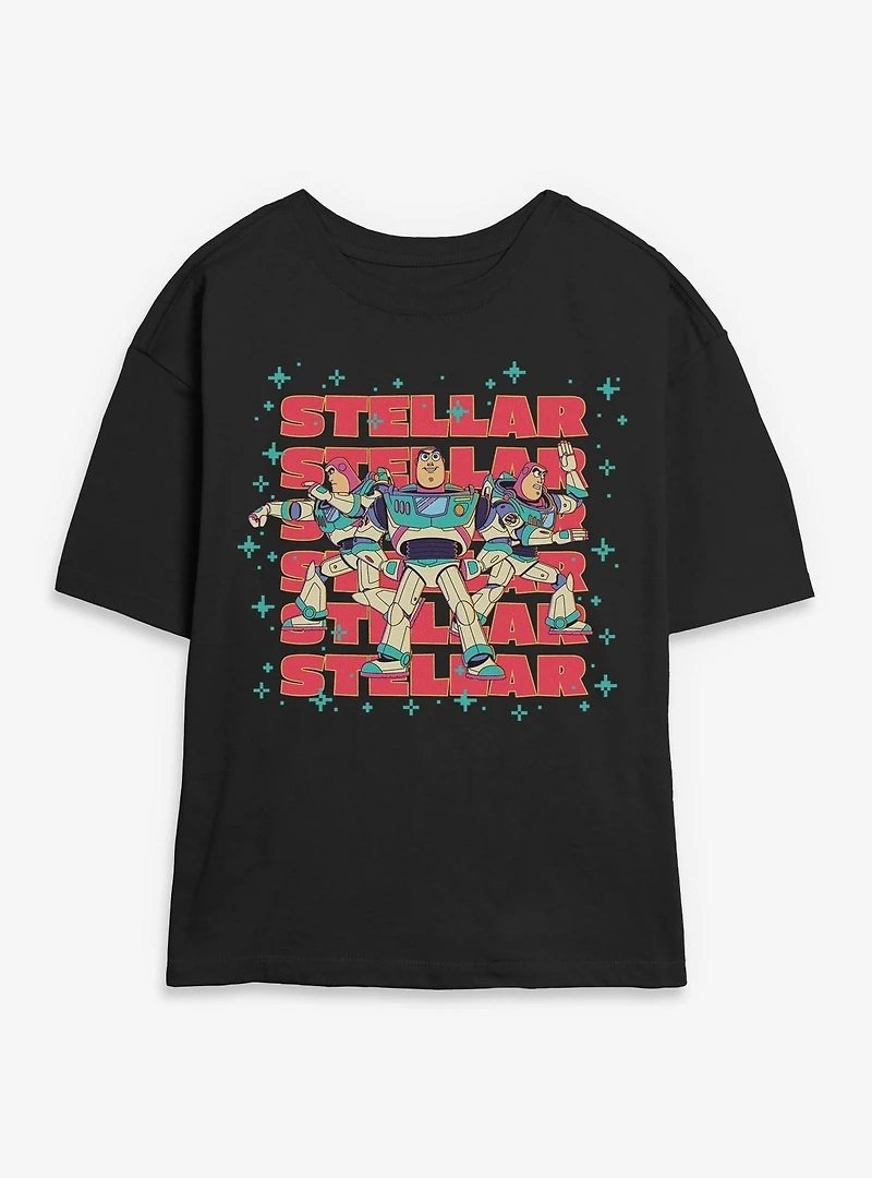 Disney Pixar Toy Story 5 Stellar Buzz Womens Skimmer Tee