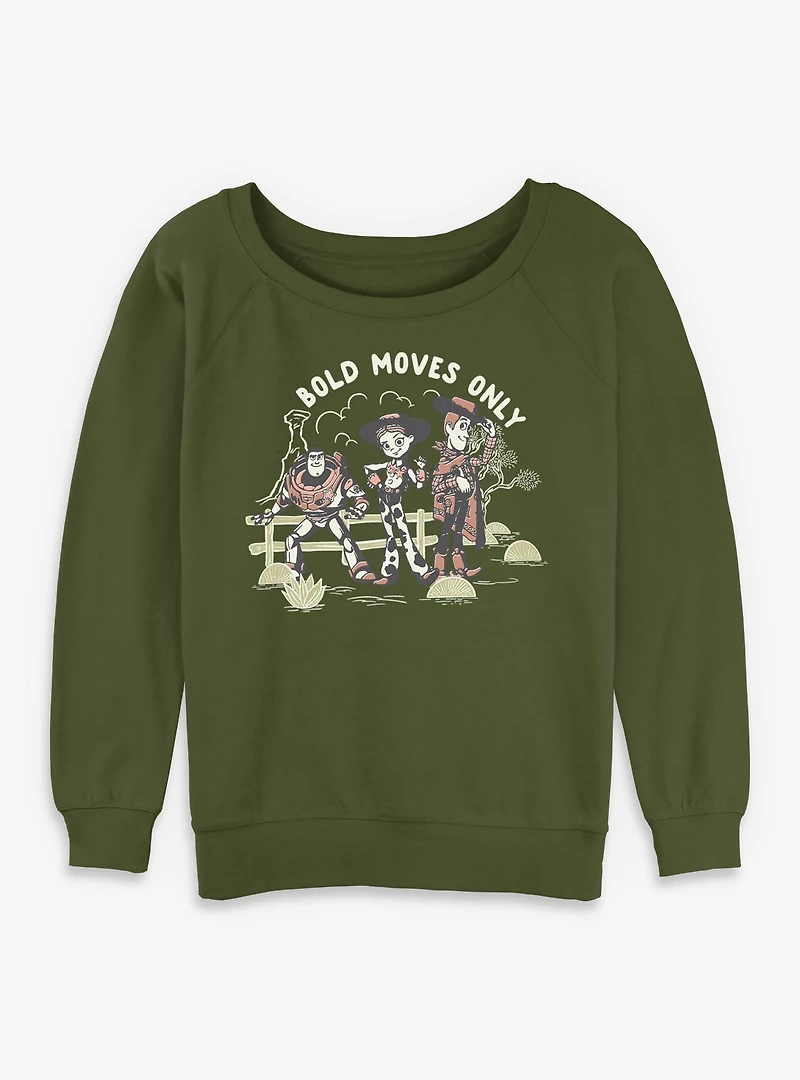 Disney Pixar Toy Story 5 Bold Moves Only Womens Slouchy Sweatshirt