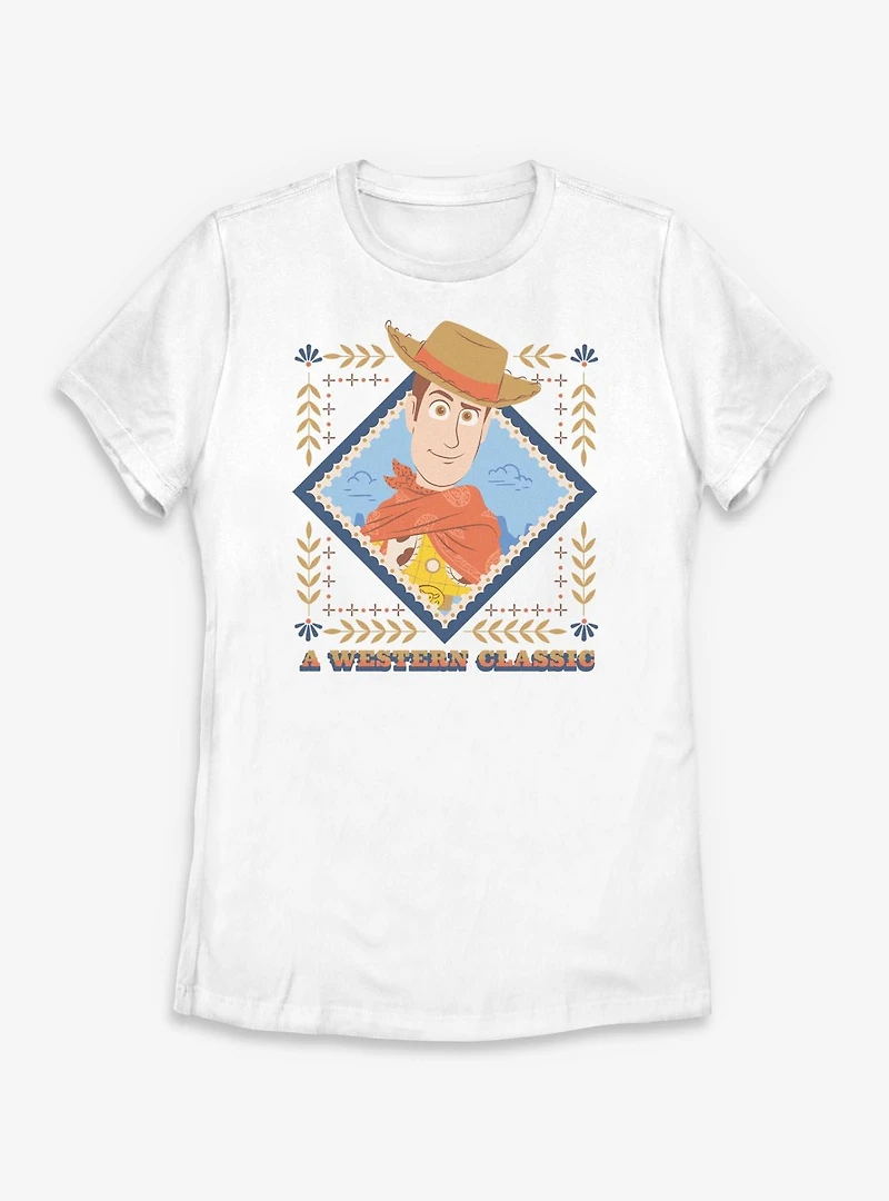Disney Pixar Toy Story 5 Woody Western Classic Womens T-Shirt