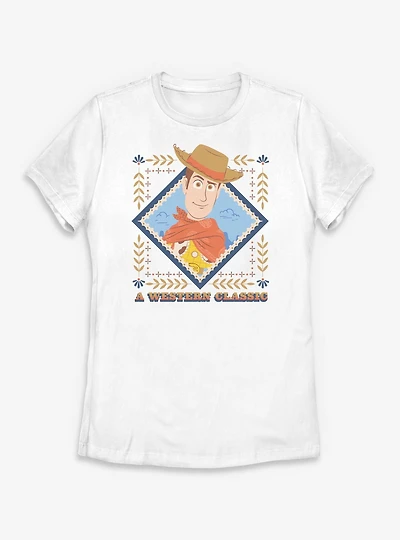 Disney Pixar Toy Story 5 Woody Western Classic Womens T-Shirt