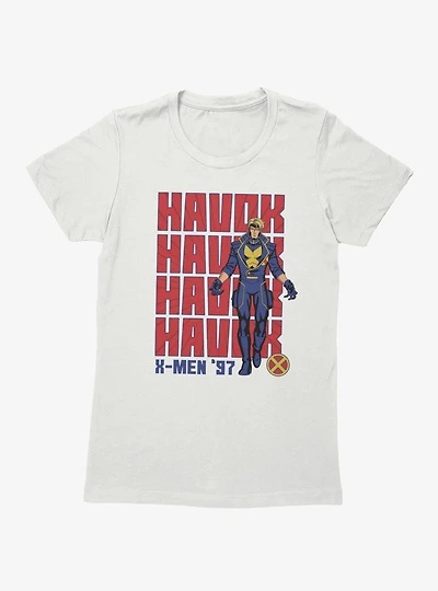 Marvel X-Men 97 Havok Text Stack Womens T-Shirt