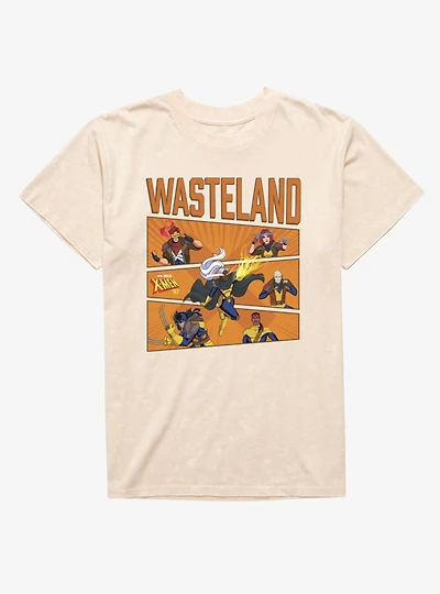 Marvel X-Men 97 Wasteland Panel Team Up Mineral Wash T-Shirt