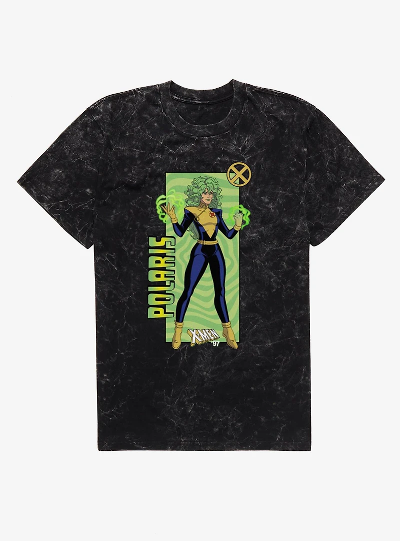 Marvel X-Men 97 Polaris Green Field Forces Mineral Wash T-Shirt