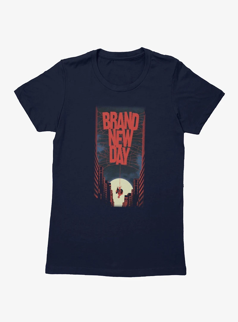 Marvel Spider-Man Brand New Day Spider Web Up The Night Womens T-Shirt