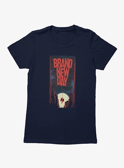 Marvel Spider-Man Brand New Day Spider Web Up The Night Womens T-Shirt