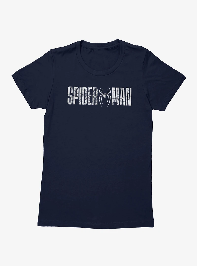 Marvel Spider-Man Brand New Day Web Texture Logo Womens T-Shirt