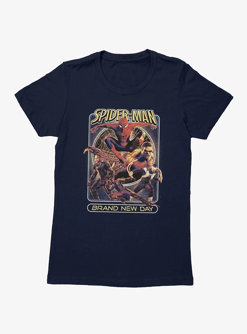 Marvel Spider-Man Brand New Day Leap Into Battle Womens T-Shirt