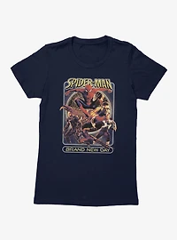 Marvel Spider-Man Brand New Day Leap Into Battle Womens T-Shirt