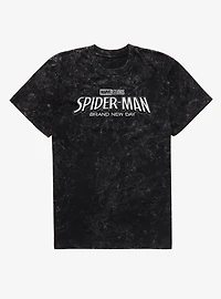 Marvel Spider-Man Brand New Day Logo Mineral Wash T-Shirt