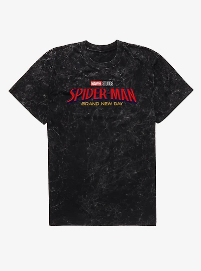Marvel Spider-Man Brand New Day Full Color Logo Mineral Wash T-Shirt