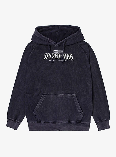 Marvel Spider-Man Brand New Day Logo Vintage Mineral Washed Hoodie