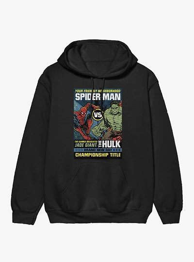 Marvel Spider-Man Brand New Day Vs The Hulk Championship Title Hoodie