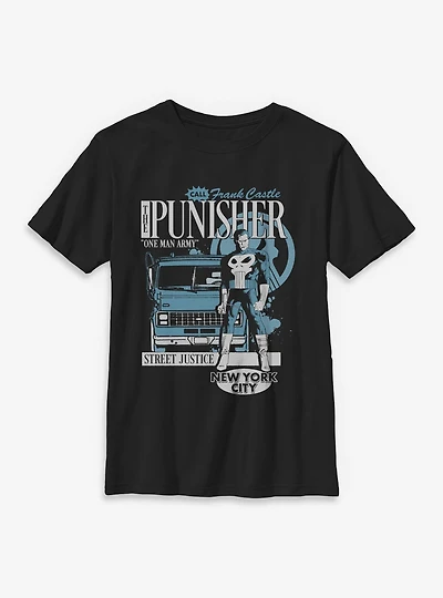 Marvel Punisher Van Delivery Youth T-Shirt Box Lunch Exclusives