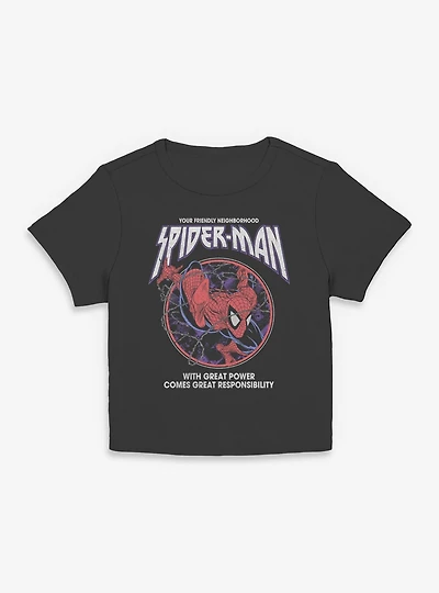 Marvel Venom  Great Power Responsibility Womens Baby Tee Box Lunch Exclusives