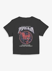 Marvel Venom  Great Power Responsibility Womens Baby Tee Box Lunch Exclusives