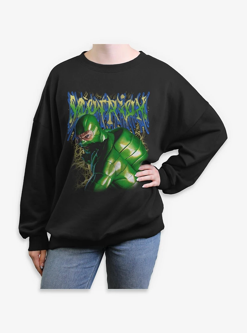 Marvel Venom Scorpion Lightning Womens Oversized Sweatshirt Box Lunch Exclusives