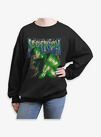 Marvel Venom  Scorpion Lightning Womens Oversized Sweatshirt Box Lunch Exclusives