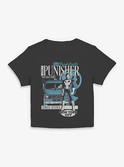 Marvel Punisher Van Delivery Womens Baby Tee Box Lunch Exclusives