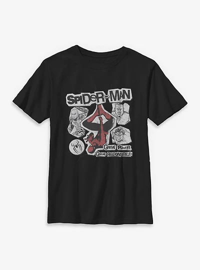 Marvel Spider-Man: Brand New Day Great Power Responsibility Youth T-Shirt Box Lunch Exclusives