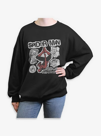 Marvel Spider-Man: Brand New Day  Great Power Responsibility Womens Oversized Sweatshirt Box Lunch Exclusives