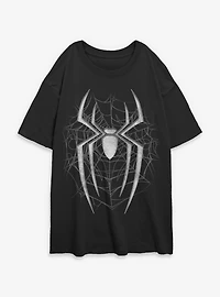 Marvel Spider-Man: Brand New Day  Dark Spiderweb Womens Oversized T-Shirt Box Lunch Exclusives