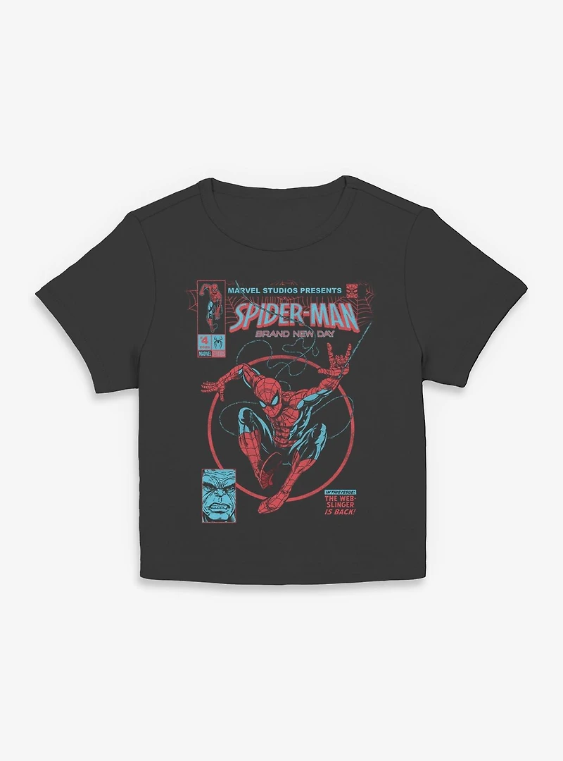 Marvel Spider-Man: Brand New Day Comic Womens Baby Tee Box Lunch Exclusives