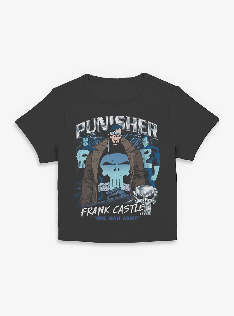 Marvel Punisher Punishing Chrome Womens Baby Tee Box Lunch Exclusives