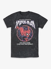 Marvel Venom  Great Power Responsibility Mineral Wash T-Shirt Box Lunch Exclusives
