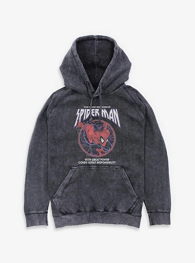 Marvel Venom  Great Power Responsibility Mineral Wash Hoodie Box Lunch Exclusives