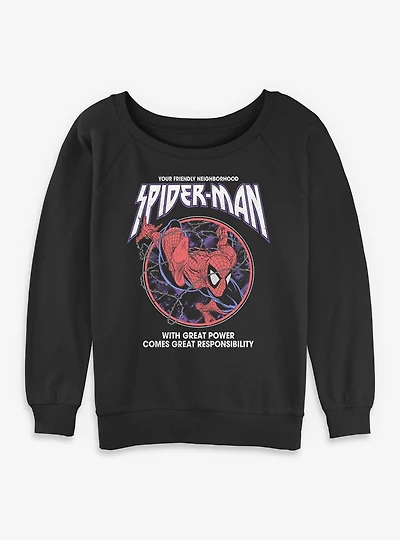Marvel Venom  Great Power Responsibility Womens Slouchy Sweatshirt Box Lunch Exclusives