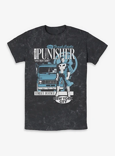 Marvel Punisher  Van Delivery Mineral Wash T-Shirt Box Lunch Exclusives