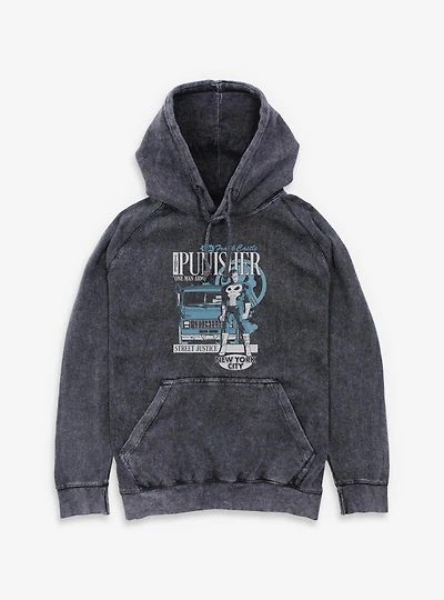 Marvel Punisher Van Delivery Mineral Wash Hoodie Box Lunch Exclusives