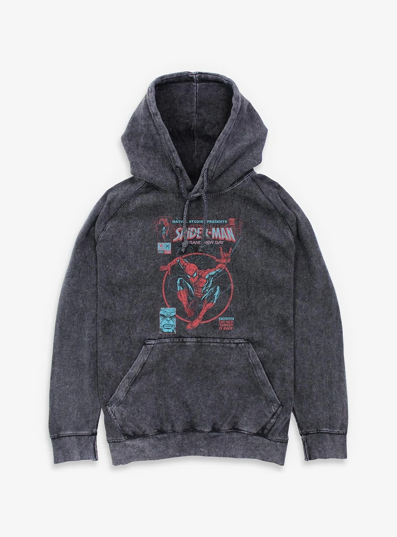 Marvel Spider-Man: Brand New Day Comic Mineral Wash Hoodie Box Lunch Exclusives