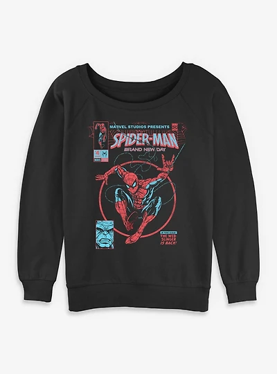 Marvel Spider-Man: Brand New Day Comic Womens Slouchy Sweatshirt Box Lunch Exclusives