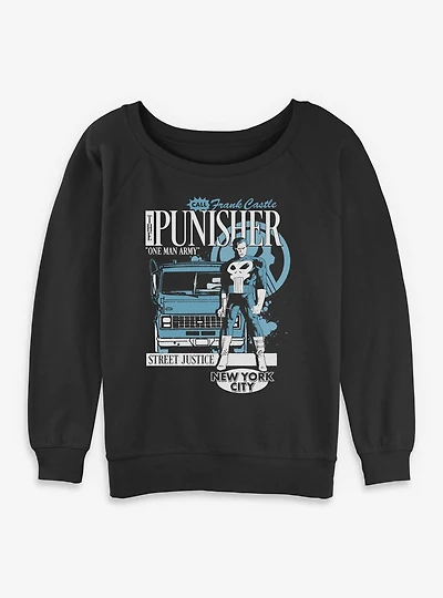 Marvel Punisher  Van Delivery Womens Slouchy Sweatshirt Box Lunch Exclusives