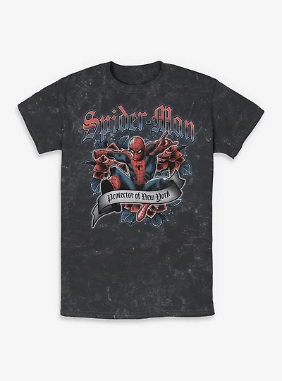 Marvel Venom Spider Man Tattoo Mineral Wash T-Shirt Box Lunch Exclusives