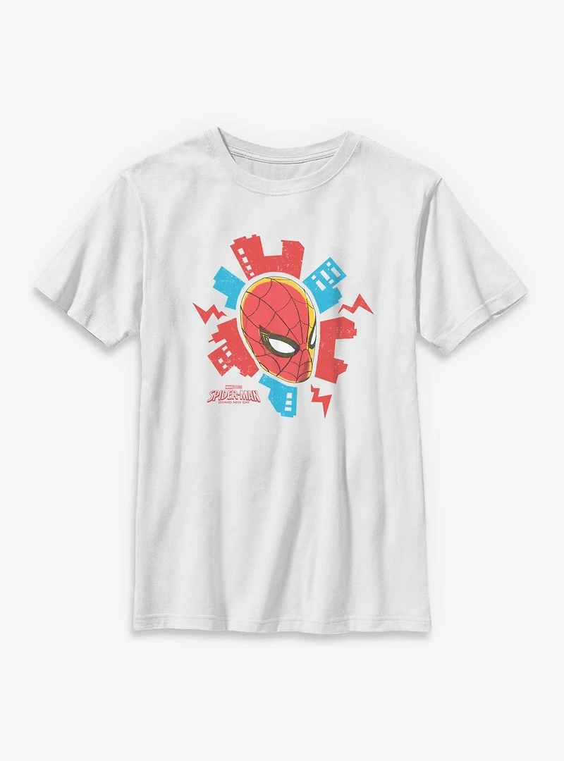 Marvel Spider-Man: Brand New Day City And Head Youth T-Shirt