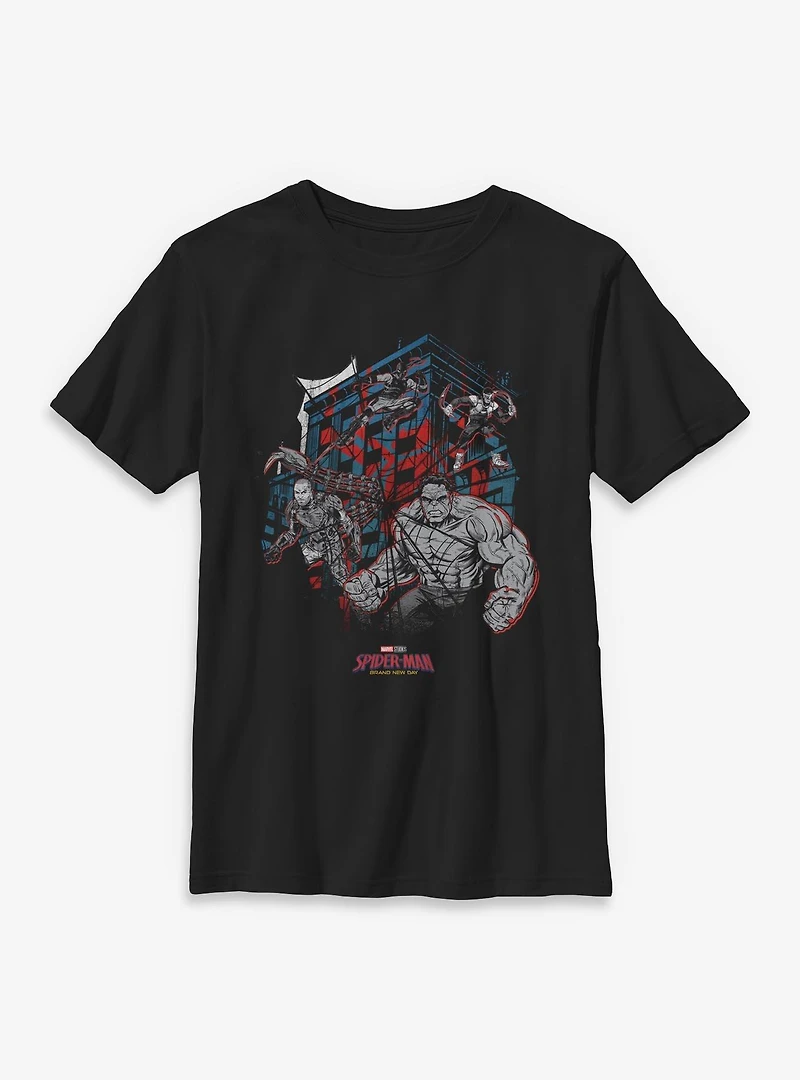 Marvel Spider-Man: Brand New Day Villians Web Youth T-Shirt