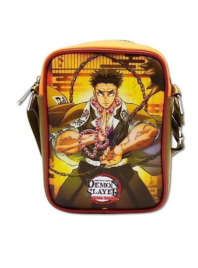 Demon Slayer Gyomei Himejima Beads Pose and Logo Crossbody Bag