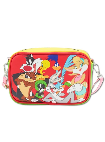 Looney Tunes Seven Character Group Pose Crossbody Bag