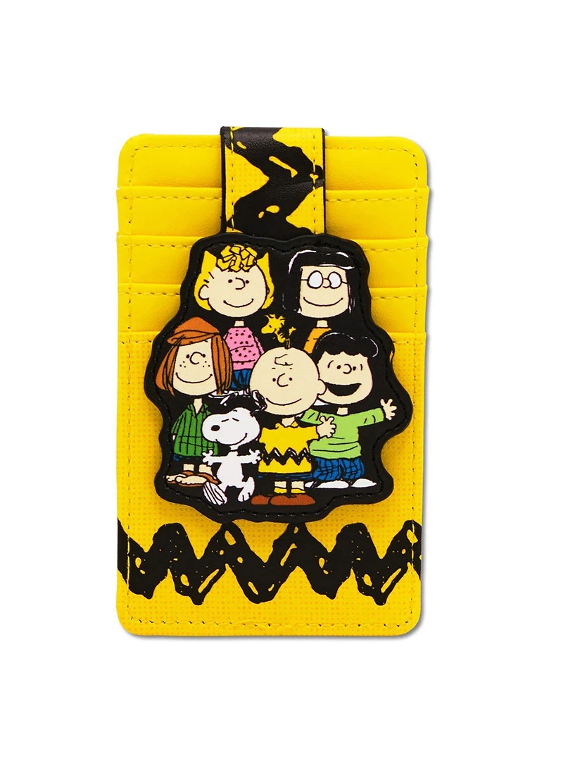 Peanuts Seven Character Group Pose ID Card Holder Wallet