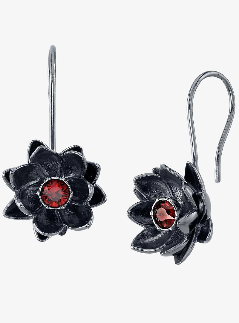 Magic The Gathering X Rocklove Black Lotus Crystal Earrings