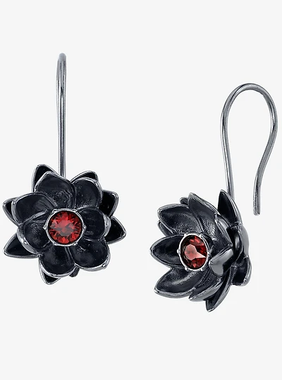 Magic The Gathering X Rocklove Black Lotus Crystal Earrings