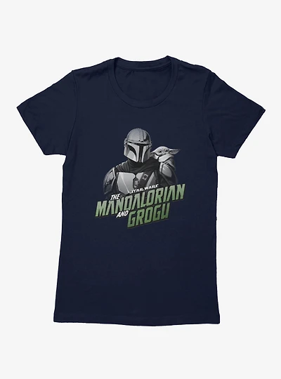 Star Wars The Mandalorian And Grogu Title Logo Womens T-Shirt
