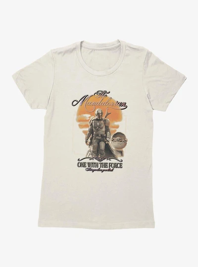 Star Wars The Mandalorian One With Force Western Poster Womens T-Shirt