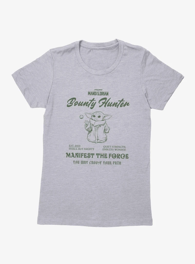Star Wars The Mandalorian Bounty Hunter Manifest Force Womens T-Shirt