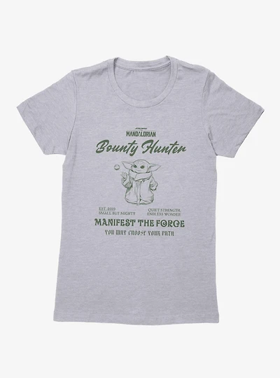Star Wars The Mandalorian Bounty Hunter Manifest Force Womens T-Shirt